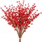 Christmas Red Berry Twig Stem, 12 Pack Artificial Burgundy Berry Picks for Christmas Tree Decorations, Valentines, Crafts, Wedding, Holiday Home Decor